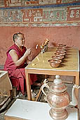 Ladakh - Alchi monastery, courtyard of the main temple entrance